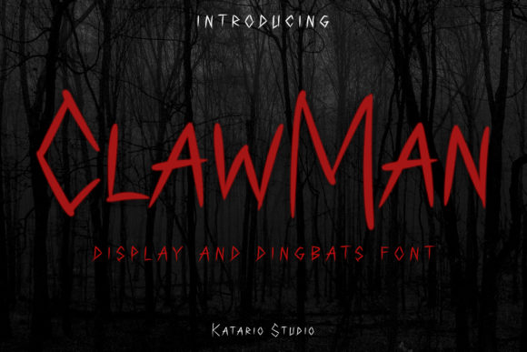ClawMan: A Unique Display Font for Halloween Branding