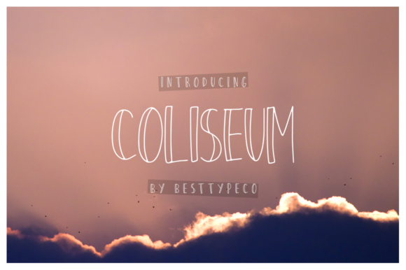 Coliseum: A Joyful Display Font for Crafters and Product Creators