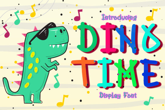Dino Time: A Playful Display Font for Creative Branding
