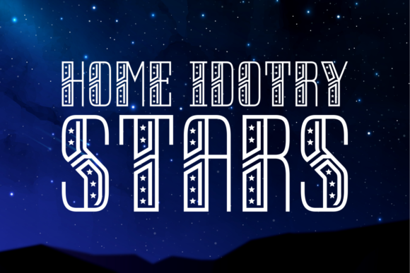 Home Idotry Stars: A Bold Display Font for Branding