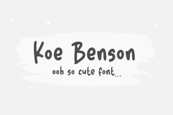Koe Benson: A Friendly Display Font for Your Brand