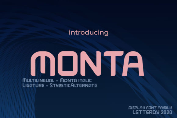 Monta: A Futuristic Display Font for Modern Web Design and Digital Branding