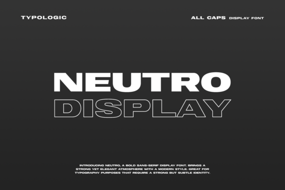 Neutro: A Bold Display Font for Web Design