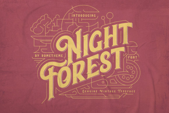 Night Forest: A Vintage Display Font for Modern Web Design