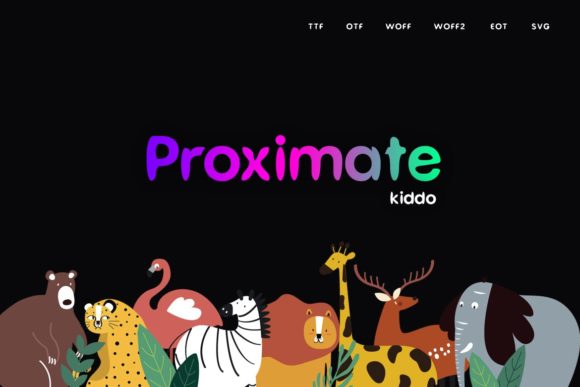 Proximate Kiddo: A Playful Display Font for Digital Branding and Web Design