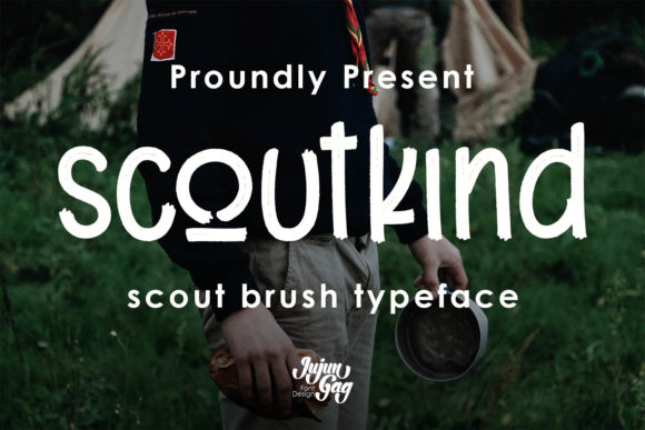 Scoutkind: A Quirky Brushed Display Font for Crafters