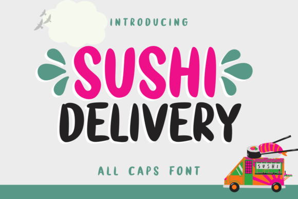 Sushi Delivery: A Bold Display Font for Web Design