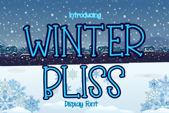 Winter Bliss: A Quirky Display Font for Holiday Design